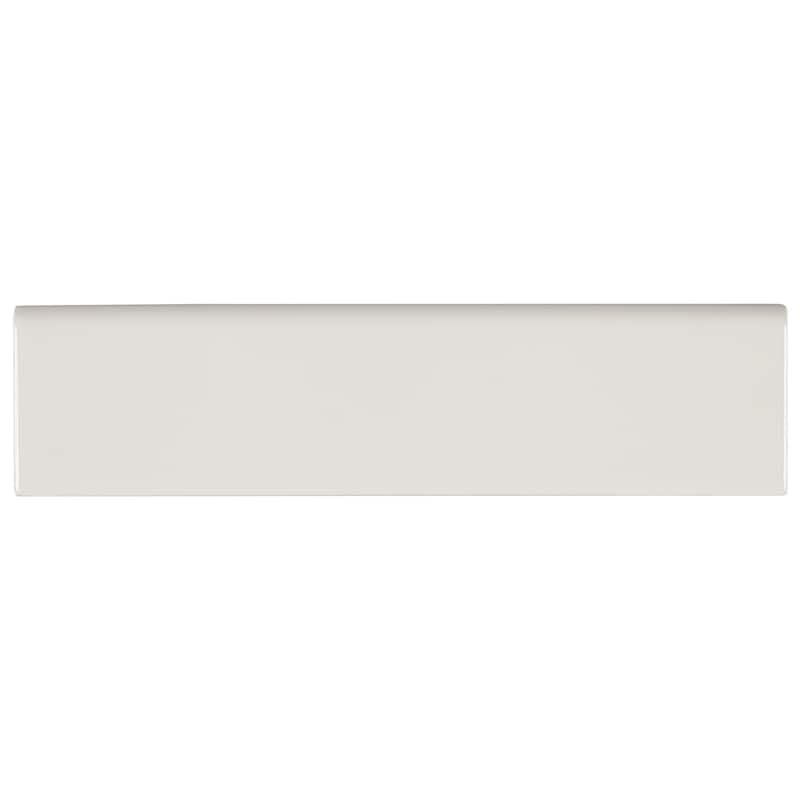 Sophisticated 2x8-inch Glazed Ceramic Bullnose in Biscuit - 2x8