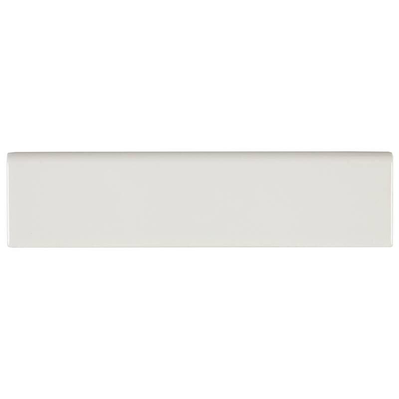 Sophisticated 2x8-inch Glazed Ceramic Bullnose in Biscuit - 2x8