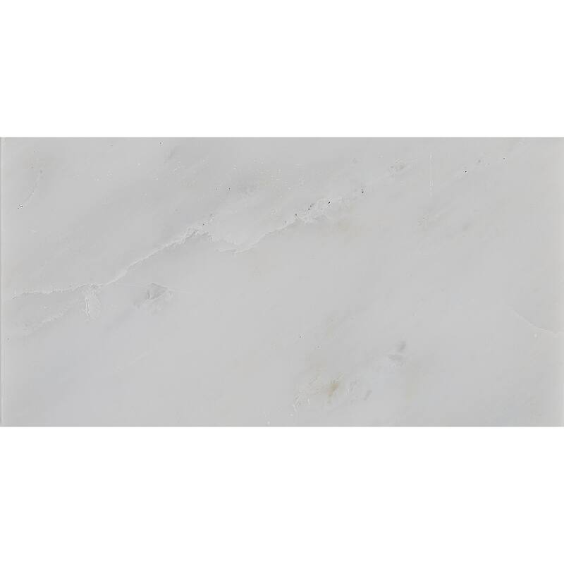 Marble 3x6-inch Honed Field Tile in First Snow Elegance - 3x6