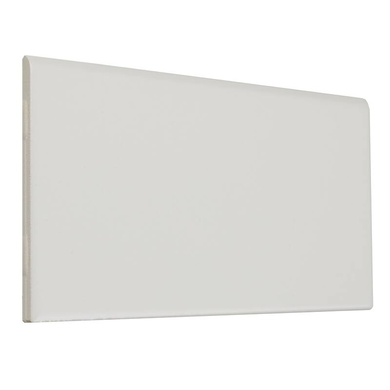 Sophisticated 4x8-inch Glazed Ceramic Bullnose in Matte Biscuit - 4x8