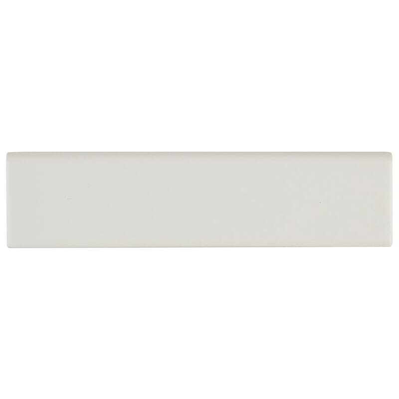Sophisticated 2x8-inch Glazed Ceramic Bullnose in Matte Biscuit - 2x8