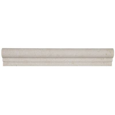 Limestone 2x12-inch Honed Classic Chair Rail in Blavet Blanc - 2x12