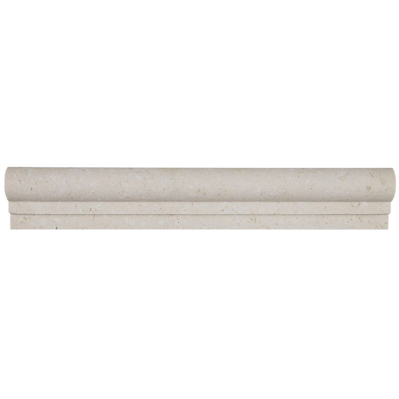 Limestone 2x12-inch Honed Classic Chair Rail in Blavet Blanc - 2x12
