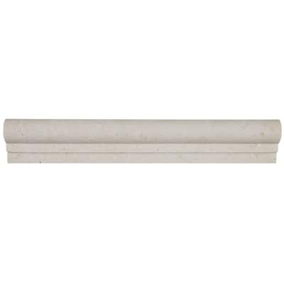 Limestone 2x12-inch Honed Classic Chair Rail in Blavet Blanc - 2x12