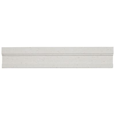 Limestone 2x12-inch Honed Modern Chair Rail in Blavet Blanc - 2x12