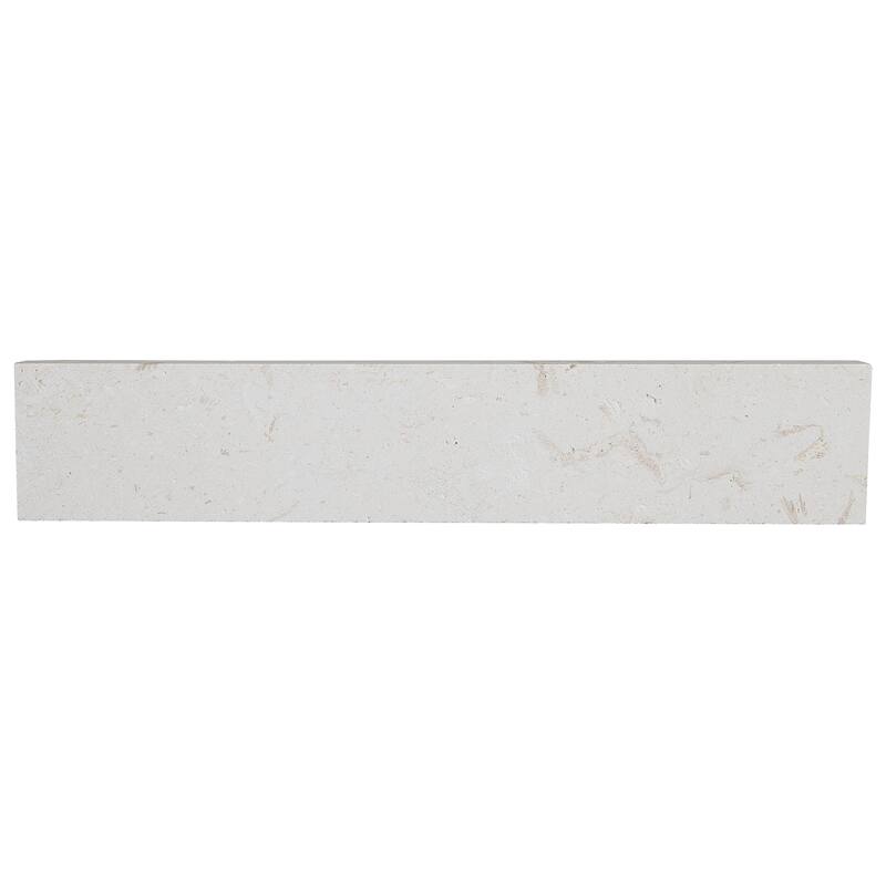 Limestone 2x12-inch Honed Modern Chair Rail in Blavet Blanc - 2x12
