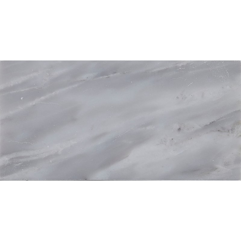Marble 3x6-inch Polished Field Tile in First Snow Elegance - 3x6