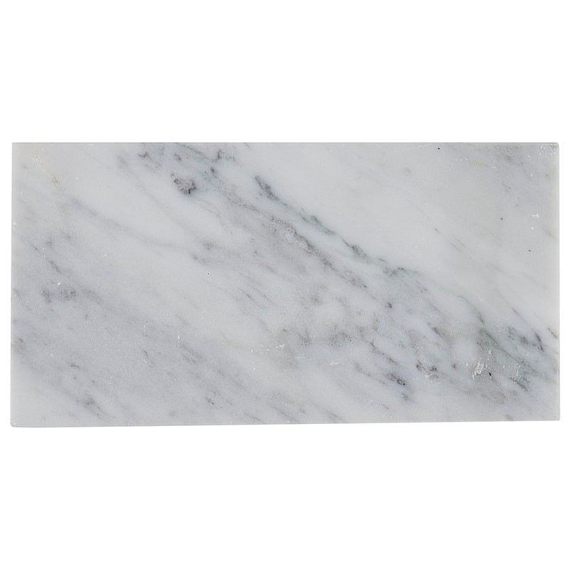 Marble 3x6-inch Polished Field Tile in White Carrara - 3x6