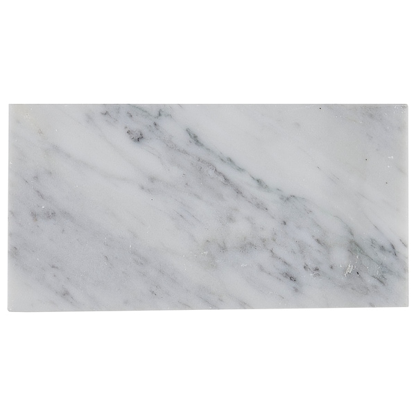 Marble 3x6-inch Polished Field Tile in White Carrara - 3x6. Opens flyout.