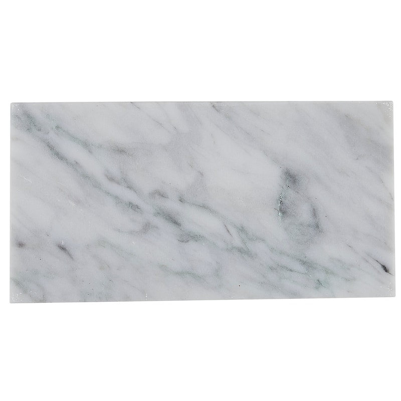 Marble 3x6-inch Polished Field Tile in White Carrara - 3x6
