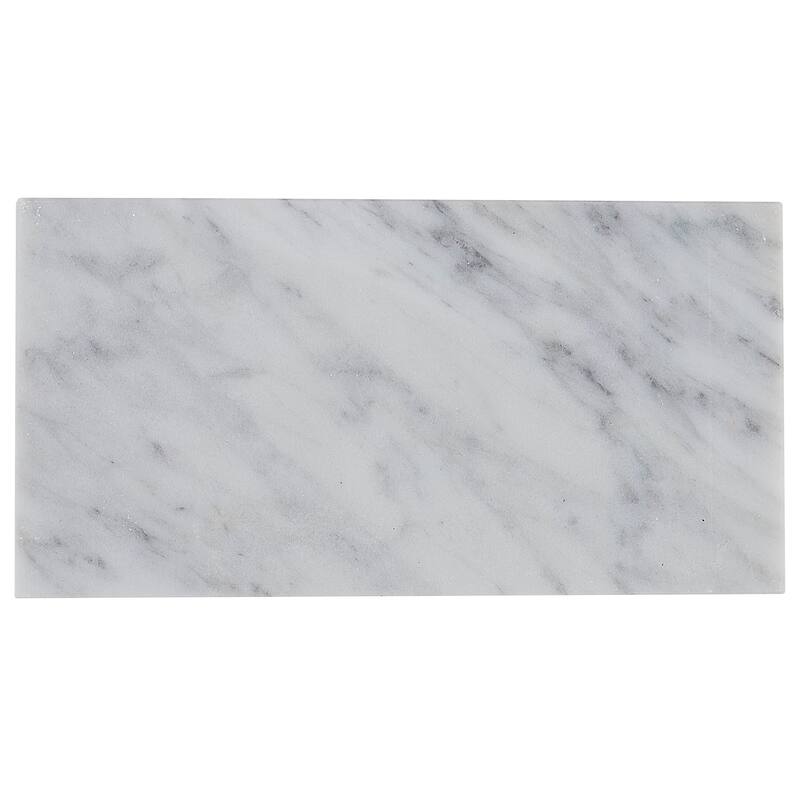 Marble 3x6-inch Polished Field Tile in White Carrara - 3x6