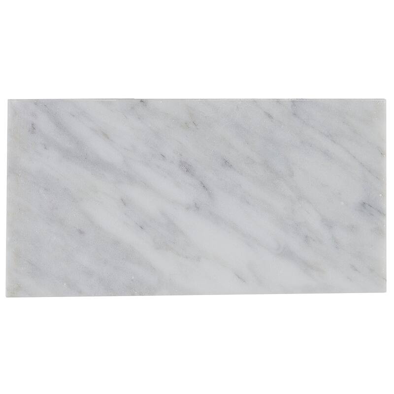 Marble 3x6-inch Polished Field Tile in White Carrara - 3x6