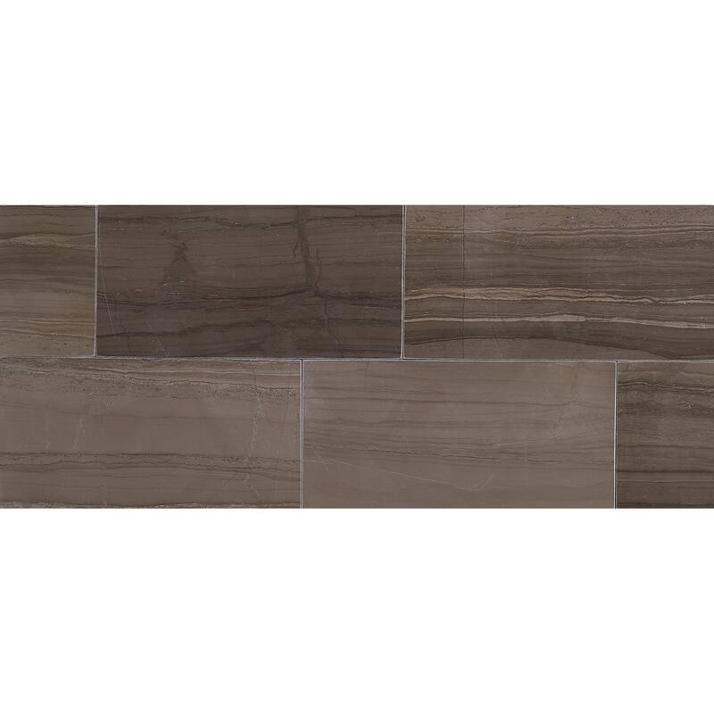 Marble 3x6-inch Polished Field Tile in Silver Screen - 3x6