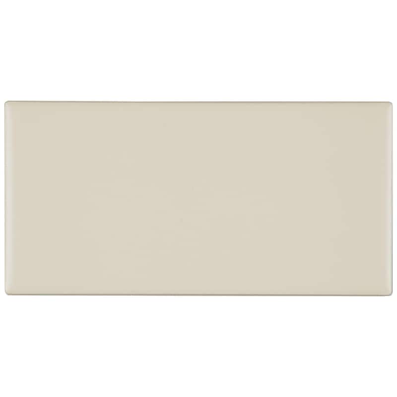 Classic Ceramic 3x6-inch Wall Tile in Matte Almond - 3x6