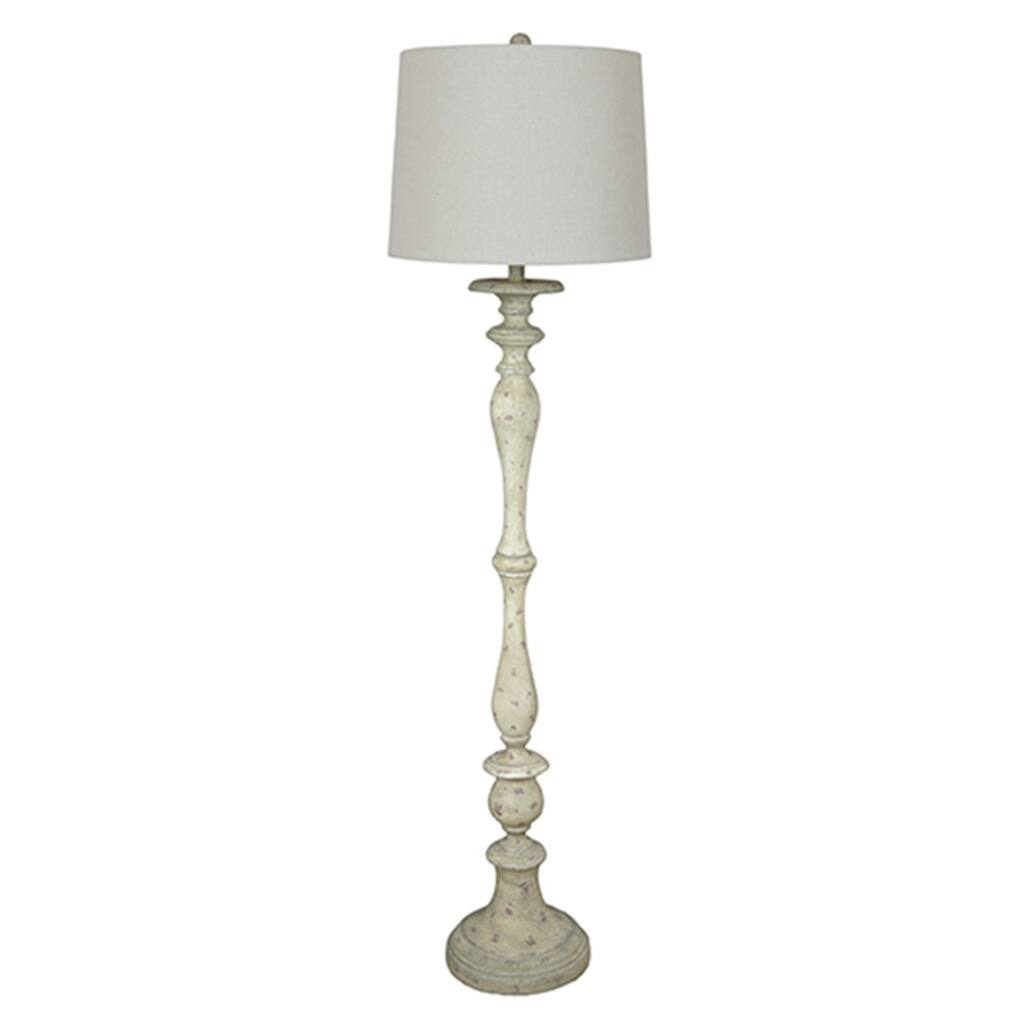 Antique White 60-inch Floor Lamp - N/A