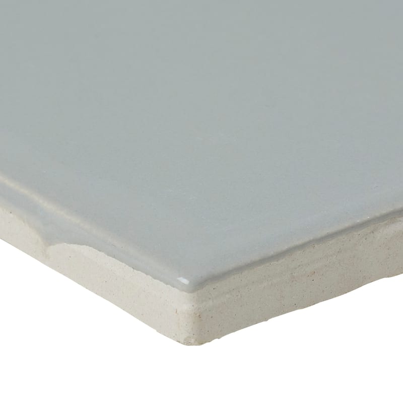 Sophisticated 4x12-inch Glazed Ceramic Bullnose 12-inch side in Desert Gray - 4x12