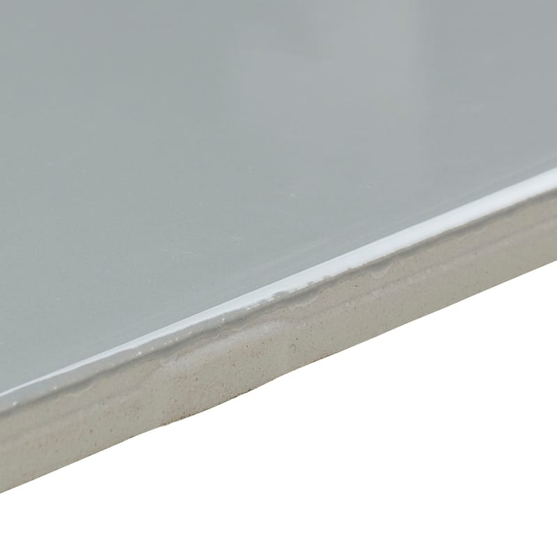 Sophisticated 4x12-inch Glazed Ceramic Bullnose 12-inch side in Desert Gray - 4x12