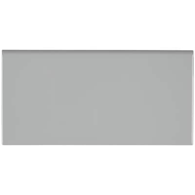 Sophisticated 4x8-inch Glazed Ceramic Bullnose in Desert Gray - 4x8