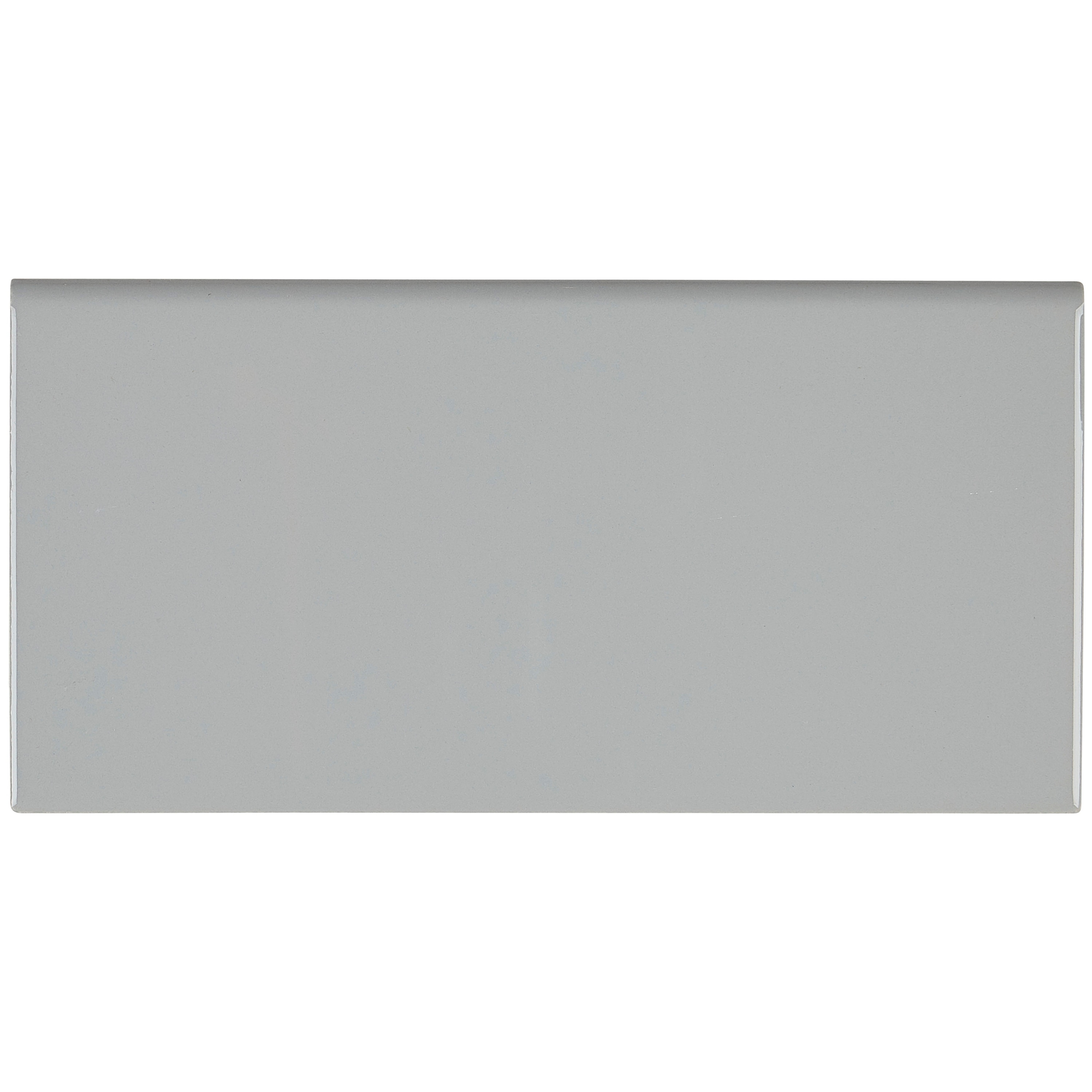 Sophisticated 4x8-inch Glazed Ceramic Bullnose in Desert Gray - 4x8