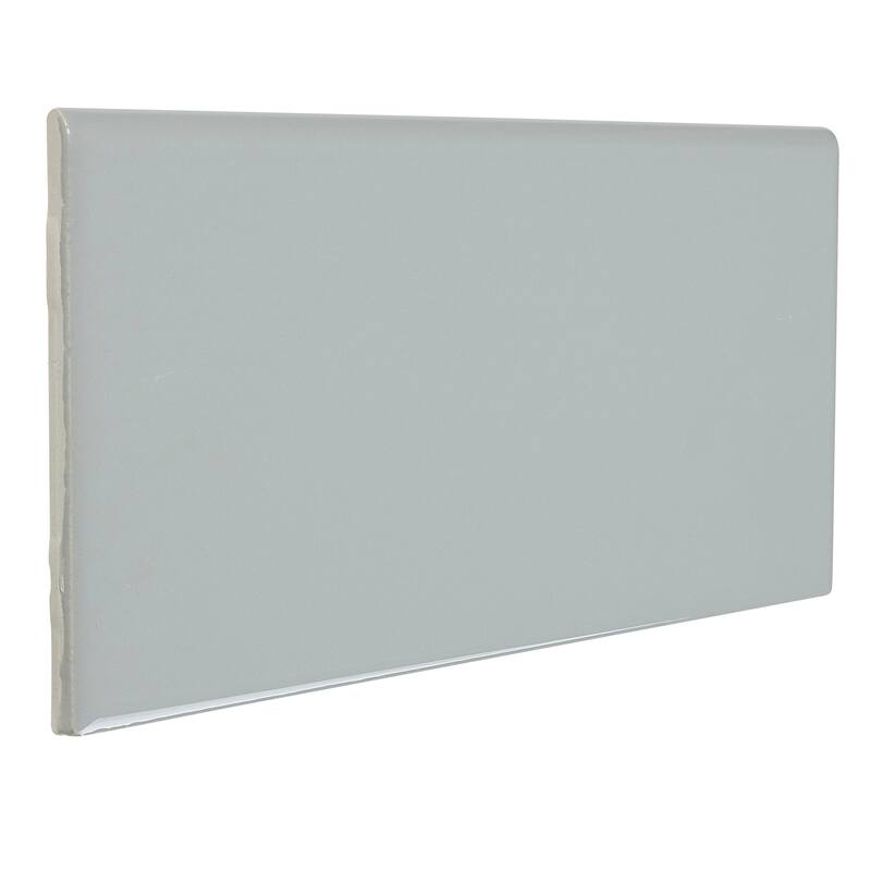 Sophisticated 4x8-inch Glazed Ceramic Bullnose in Desert Gray - 4x8