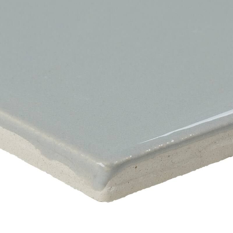 Sophisticated 4x8-inch Glazed Ceramic Bullnose in Desert Gray - 4x8