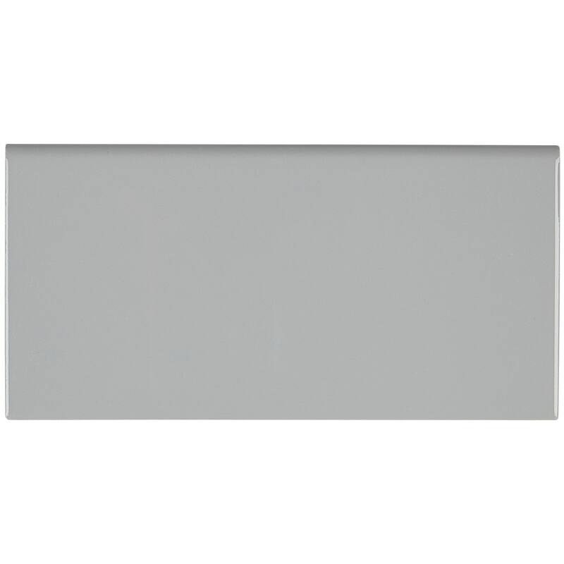 Sophisticated 4x8-inch Glazed Ceramic Bullnose in Desert Gray - 4x8
