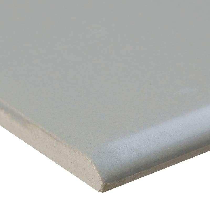 Sophisticated 4x8-inch Glazed Ceramic Bullnose in Matte Desert Gray - 4x8