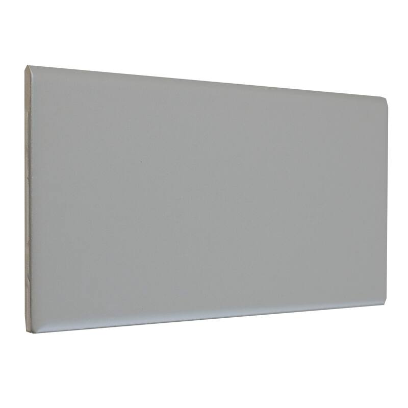 Sophisticated 4x8-inch Glazed Ceramic Bullnose in Matte Desert Gray - 4x8