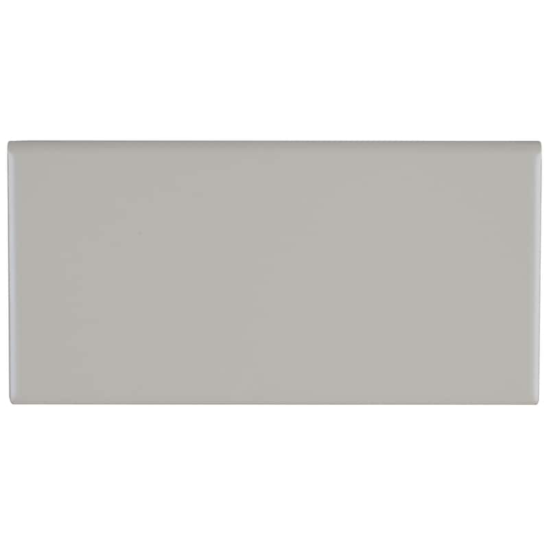Sophisticated 4x8-inch Glazed Ceramic Bullnose in Matte Desert Gray - 4x8