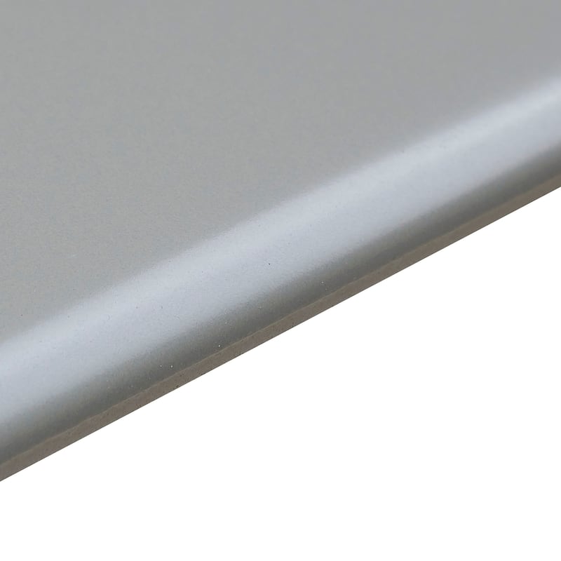 Sophisticated 4x8-inch Glazed Ceramic Bullnose in Matte Desert Gray - 4x8