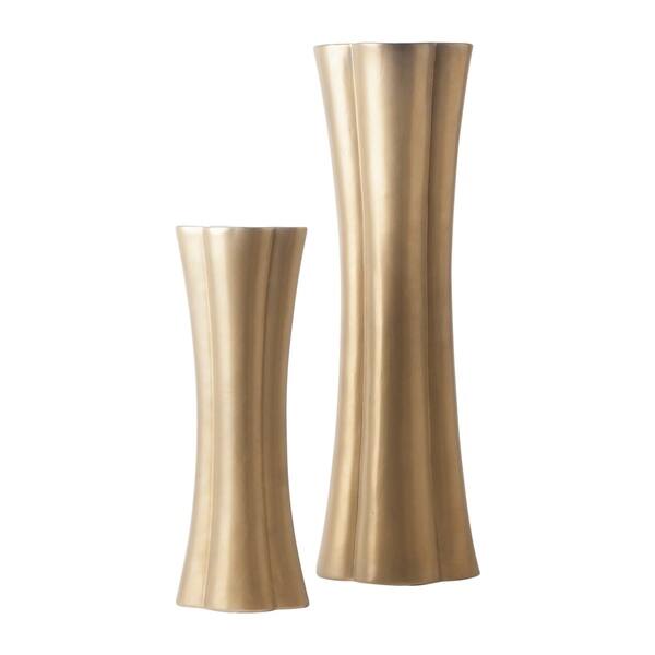 Quatrefoil Elongated VaseMatte GoldSm Bed Bath & Beyond 20773125