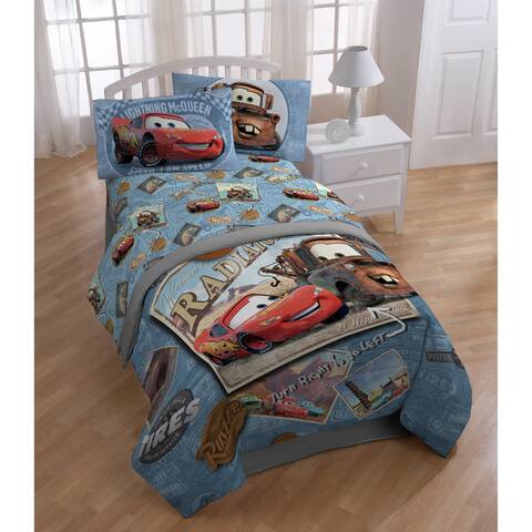 Disney/Pixar Cars Tune Up Blue/Gray 4 Piece Full Sheet Set