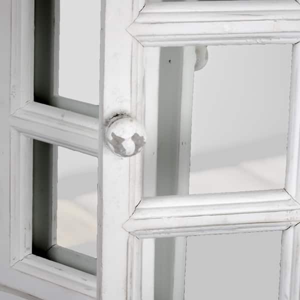 Shop American Art Decor Window Shutter Vanity Wall Mirror Overstock 20773636