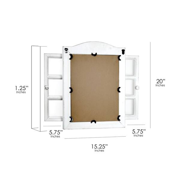 Shop American Art Decor Window Shutter Vanity Wall Mirror