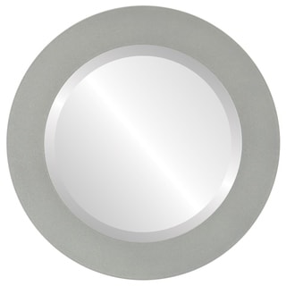 Soho Framed Round Mirror in Bright Silver