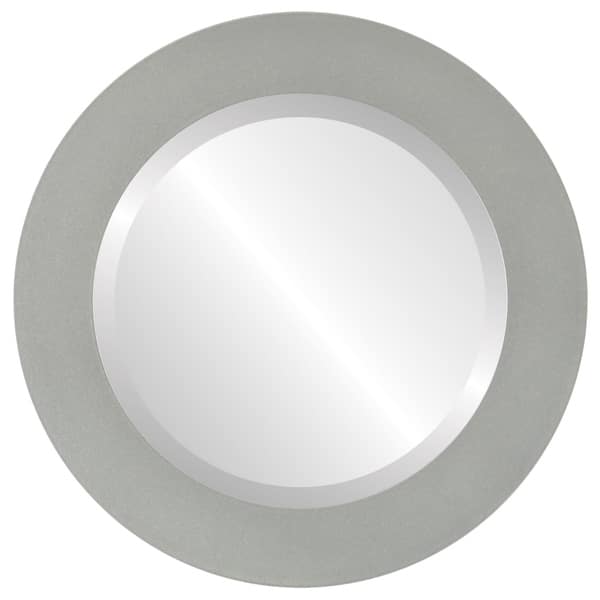 slide 2 of 4, Soho Framed Round Mirror in Bright Silver