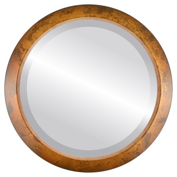 Regatta Framed Round Mirror in Venetian Gold