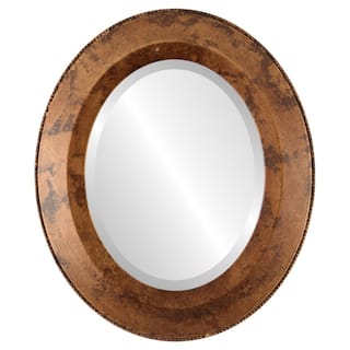 Lombardia Framed Oval Mirror in Venetian Gold