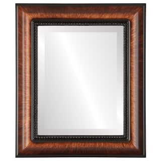 Heritage Framed Rectangle Mirror in Vintage Walnut