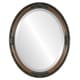 preview thumbnail 1 of 2, Jefferson Framed Oval Mirror in Walnut