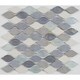preview thumbnail 2 of 5, Decorative Accent Rain Drop Stone and Glass Mosaic Tile in Gris et Blanc - 12x13