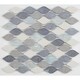 preview thumbnail 3 of 5, Decorative Accent Rain Drop Stone and Glass Mosaic Tile in Gris et Blanc - 12x13