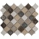 preview thumbnail 4 of 8, Decorative Stone Accent 2-inch Baroque Mosaic Tile in Blanc et Beige - 12.75x12