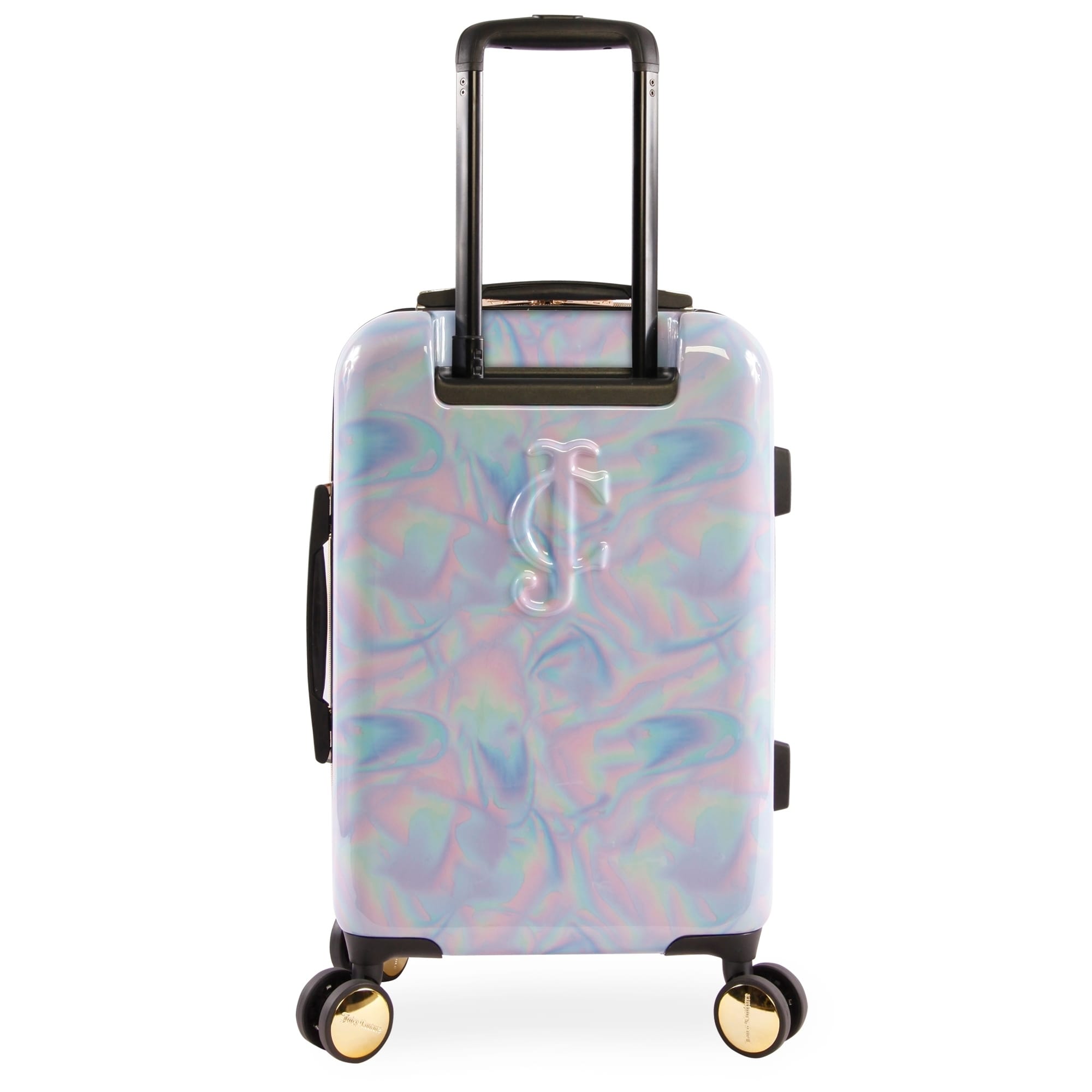 Juicy Couture Designer White 21Inch Hardside Spinner Suitcase Travel