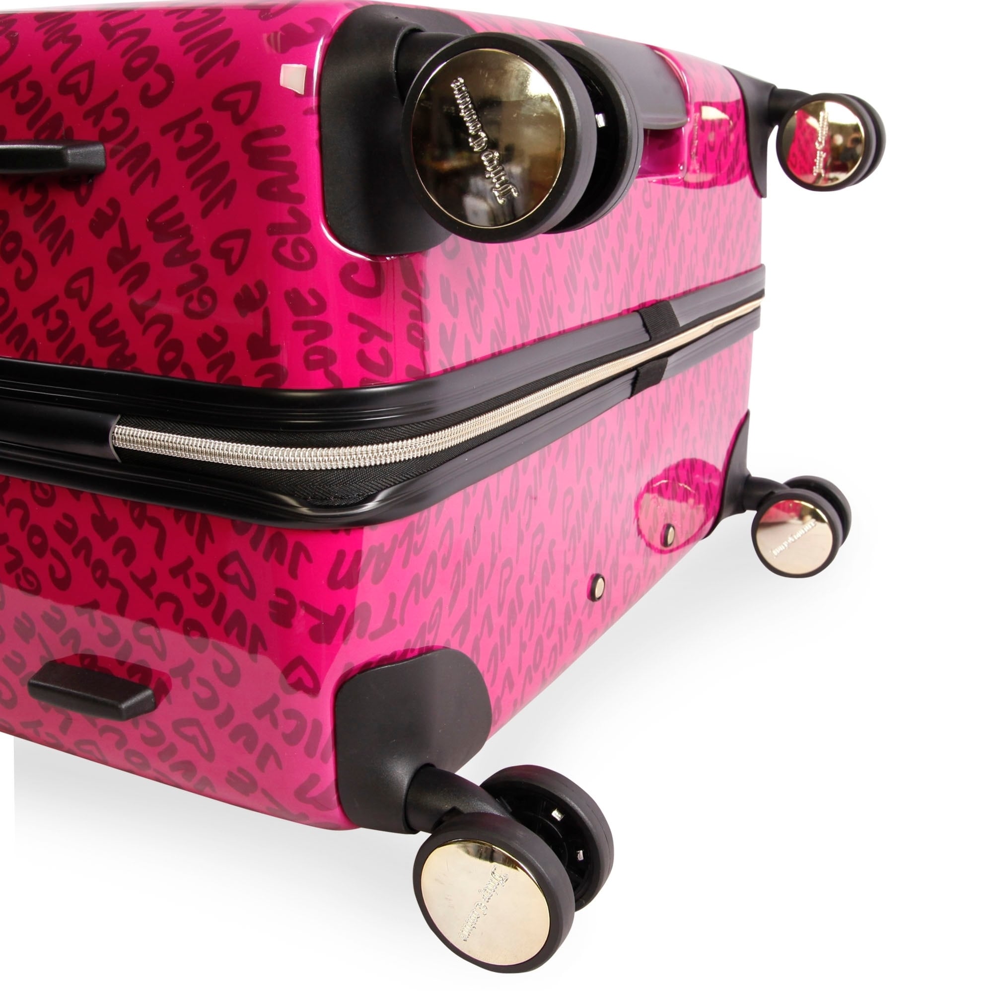 Juicy Couture Pink 21Inch Hardside Spinner Suitcase Designer Travel