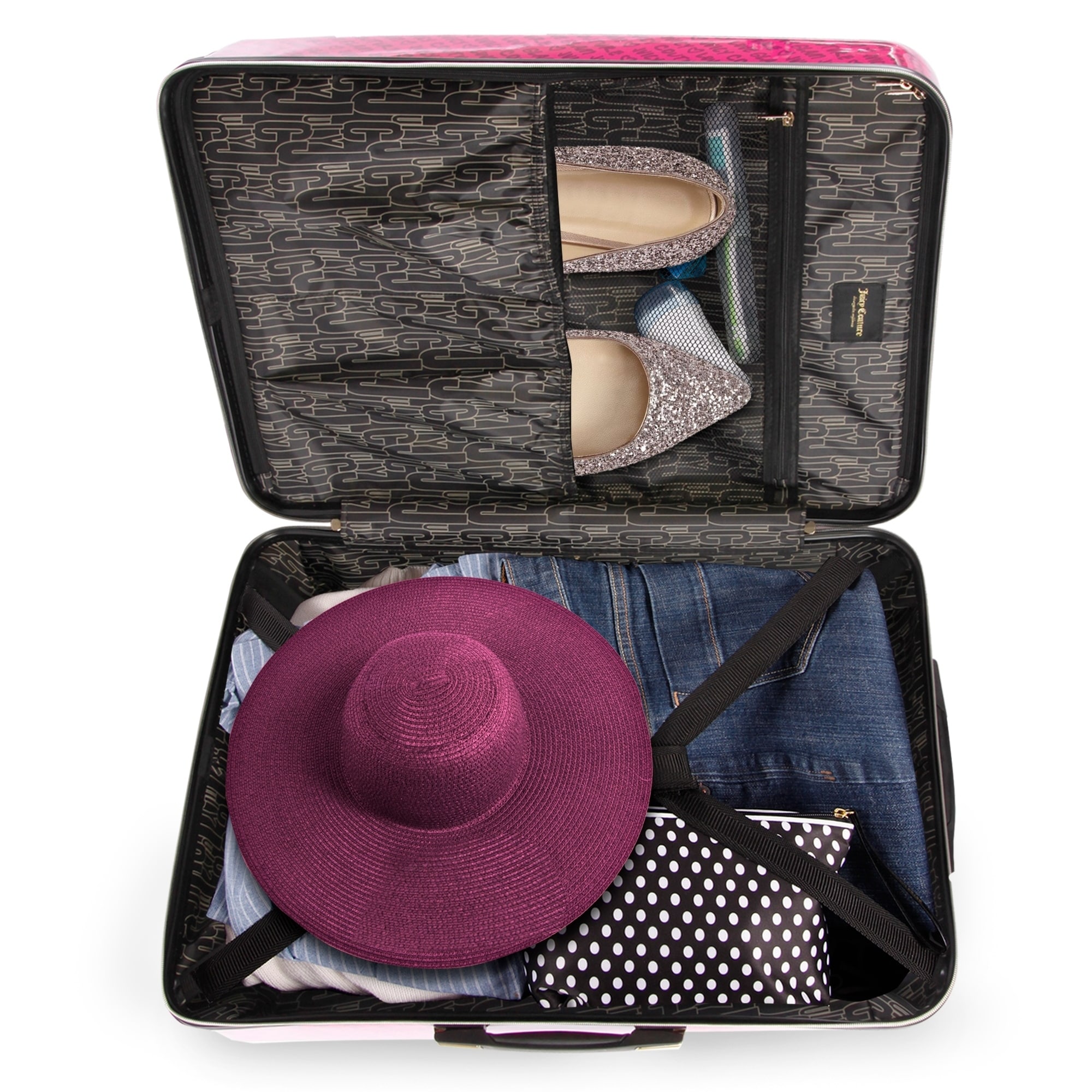 Juicy Couture Pink 29inch Hardside Spinner Suitcase Designer Travel
