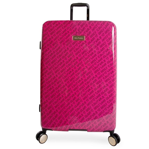 juicy couture pink leopard luggage