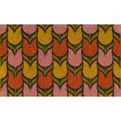 Novogratz by Momeni Tulips Coir Doormat 1'6" X 2'6"