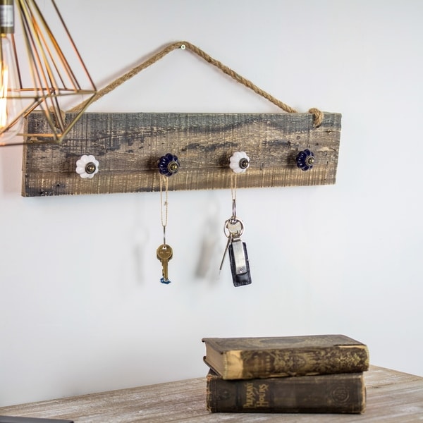 Wood hanging deals jewelry organizer