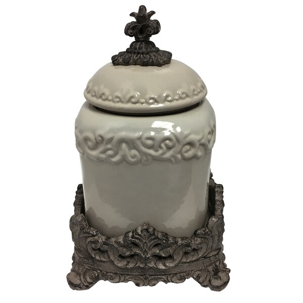 Shop Ornamental Ceramic Urn With Lid Free Shipping Today Overstock